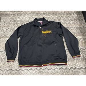 Rocawear Y2K Black Track suit Jacket With Embroidered Logo On Front MensSize 2XL